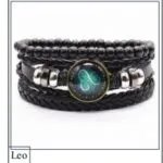 Vintage Braided Leather Cord Set Bracelet, Cowhide Hand Cord, Men’s Leather Bracelet