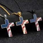 Flag Cross Necklace