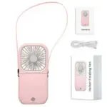 Hands-free Neck-Fan Band Hands-Free Hanging USB Rechargeable Dual Cooling Fan Mini Air Cooler Summer Portable Foldable Fan