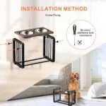 H-shaped Iron Frame Lifting Dog Bowl