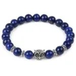Natural Stone Owl Head Yoga Bracelet