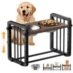 H-shaped Iron Frame Lifting Dog Bowl