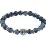 Natural Stone Owl Head Yoga Bracelet