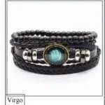 Vintage Braided Leather Cord Set Bracelet, Cowhide Hand Cord, Men’s Leather Bracelet