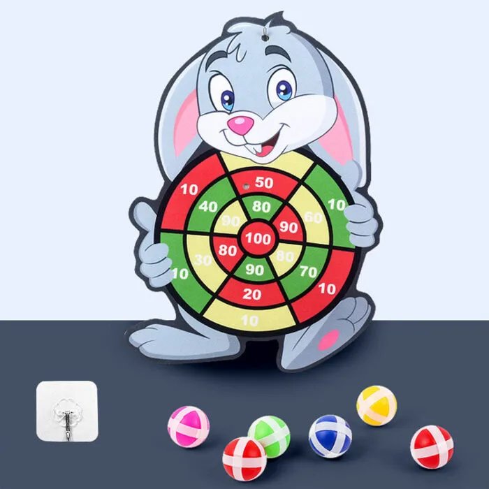 Spot Wholesale Children’s Sticky Ball Dart Board Cartoon Fun Dart Board Plus Velvet A Variety Of Creative Cartoon