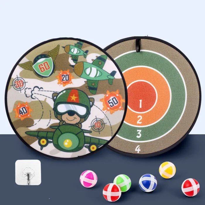 Spot Wholesale Children’s Sticky Ball Dart Board Cartoon Fun Dart Board Plus Velvet A Variety Of Creative Cartoon