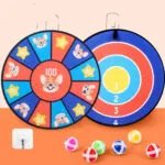 Spot Wholesale Children’s Sticky Ball Dart Board Cartoon Fun Dart Board Plus Velvet A Variety Of Creative Cartoon