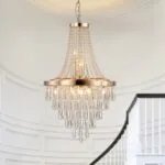 Golden Crystal Chandelier, Large Modern Luxury Chandelier For Living Room, Dining Room, Bedroom, Hallway – Bulb Not Included Unavailable Platforms- Temu