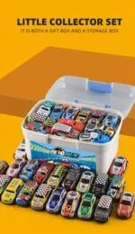 A 50-piece Alloy Toy Car Set With A Storage Box And A Foldable Play Mat, As Well As A Wide Variety Of Combinations, Perfect As An Educational And Entertaining Gift For Children Aged 3 And Up