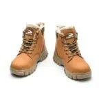 Men’s Snow Boots, Steel-toed Boots, Waterproof Winter Warm Fur-lined Shoes