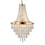 Golden Crystal Chandelier, Large Modern Luxury Chandelier For Living Room, Dining Room, Bedroom, Hallway – Bulb Not Included Unavailable Platforms- Temu