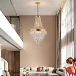 Golden Crystal Chandelier, Large Modern Luxury Chandelier For Living Room, Dining Room, Bedroom, Hallway – Bulb Not Included Unavailable Platforms- Temu