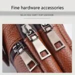 Leather Mobile Phone Shoulder Covers, Men’s Belt Bags, Vertical Holster Belt Clip Pockets, Carrying Cases With Card Slots