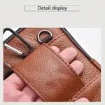 Leather Mobile Phone Shoulder Covers, Men’s Belt Bags, Vertical Holster Belt Clip Pockets, Carrying Cases With Card Slots